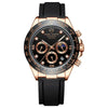 Wholesale Men's Sports Quartz Watch With Leather And Silicone Strap Alloy Case Mineral Reinforced Glass Mirror And Racing Dial