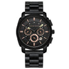 Wholesale Men's Sports Stainless Steel Band Round Dial Quartz Watch With Threeeye Sixpin Multifunction Waterproof Calendar