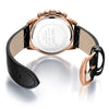 Wholesale Men's Sports Watch Alloy Case Genuine Leather Strap Round Dial Multi Function