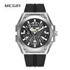 Wholesale Men's Sports Watch Mechanical Movement Stainless Steel Case Silicone Strap Waterproof Hollow Luminous