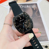 Wholesale Men's Sports Watch Wine Barrel Shape Silicone Strap Plastic Case Stainless Steel Buckle