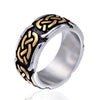 Wholesale Men's Stainless Steel And Titanium Steel Fashion Ring With Geometric Design And Polishing