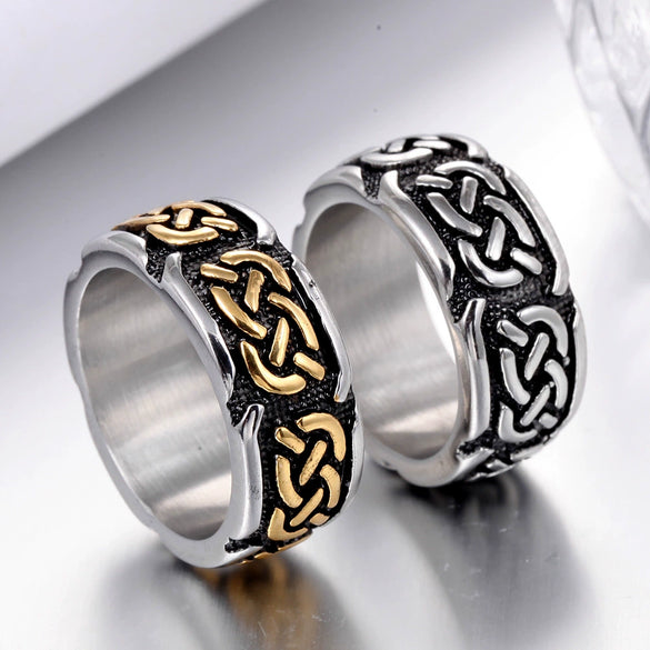 Wholesale Men's Stainless Steel And Titanium Steel Fashion Ring With Geometric Design And Polishing