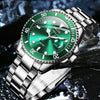 Wholesale Men's Stainless Steel Automatic Non Mechanical Fashion Business Luminous Waterproof Hollow Round Dial Watch