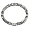 Wholesale Men's Stainless Steel Cuban Chain Necklace With Geometric Pattern Polished And Electroplated