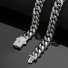 Wholesale Men's Stainless Steel Cuban Chain Necklace With Geometric Pattern Polished And Electroplated