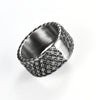 Wholesale Men's Stainless Steel Geometric Retro Ring With Polishing