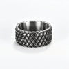 Wholesale Men's Stainless Steel Geometric Retro Ring With Polishing