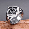 Wholesale Men's Stainless Steel Geometric Ring And Bracelet With Polishing