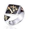Wholesale Men's Stainless Steel Geometric Ring And Bracelet With Polishing