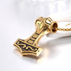 Wholesale Men's Stainless Steel Thor Hammer Pendant Necklace With Geometric Pattern And Casting Process Vintage Accessories Jewelry