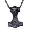 Wholesale Men's Stainless Steel Thor Hammer Pendant Necklace With Geometric Pattern And Casting Process Vintage Accessories Jewelry