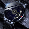 Wholesale Men's Steel Mirror Automatic Quartz Watch Leisure Style Round Dial Stainless Steel Clasp Mineral Strengthened Glass Mirror