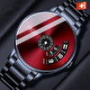 Wholesale Men's Steel Mirror Automatic Quartz Watch Leisure Style Round Dial Stainless Steel Clasp Mineral Strengthened Glass Mirror