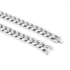 Wholesale Men's Titanium Steel And Stainless Steel Cuban Necklace With Round Mill Chain And Geometric Pattern Encryption Jewelry