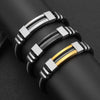 Wholesale Men's Titanium Steel Geometric Bracelet With Electroplating