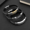 Wholesale Men's Titanium Steel Geometric Bracelet With Electroplating