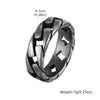 Wholesale Men's Titanium Steel Geometric Chain Ring Jewelry With Electroplating