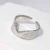 Wholesale Men's Titanium Steel Open Ring With Geometric Style Simple And Non Fading