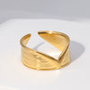 Wholesale Men's Titanium Steel Open Ring With Geometric Style Simple And Non Fading