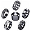 Wholesale Men's Titanium Steel Retro Punk Square Geometric Ring With Electroplating