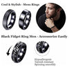 Wholesale Men's Titanium Steel Retro Punk Square Geometric Ring With Electroplating
