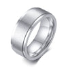 Wholesale Men's Titanium Steel Rotary Decompression Ring With Geometric Pattern And Electroplating Treatment