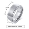 Wholesale Men's Titanium Steel Rotary Decompression Ring With Geometric Pattern And Electroplating Treatment
