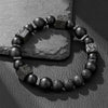 Wholesale Men's Titanium Steel Snowflake Sixpointed Star Rhombus Pattern Electroplated Bracelet