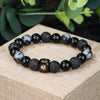 Wholesale Men's Titanium Steel Snowflake Sixpointed Star Rhombus Pattern Electroplated Bracelet
