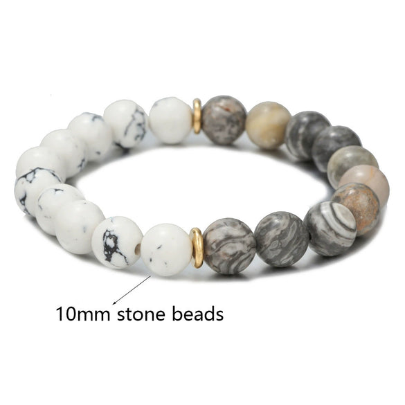 Wholesale Men's Titanium Steel Snowflake Sixpointed Star Rhombus Pattern Electroplated Bracelet