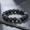 Wholesale Men's Titanium Steel Snowflake Sixpointed Star Rhombus Pattern Electroplated Bracelet