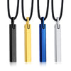 Wholesale Men's Tungsten Steel Glossy Pendant Necklace With Letters Numbers Text Pattern