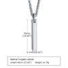 Wholesale Men's Tungsten Steel Glossy Pendant Necklace With Letters Numbers Text Pattern
