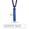 Wholesale Men's Tungsten Steel Glossy Pendant Necklace With Letters Numbers Text Pattern