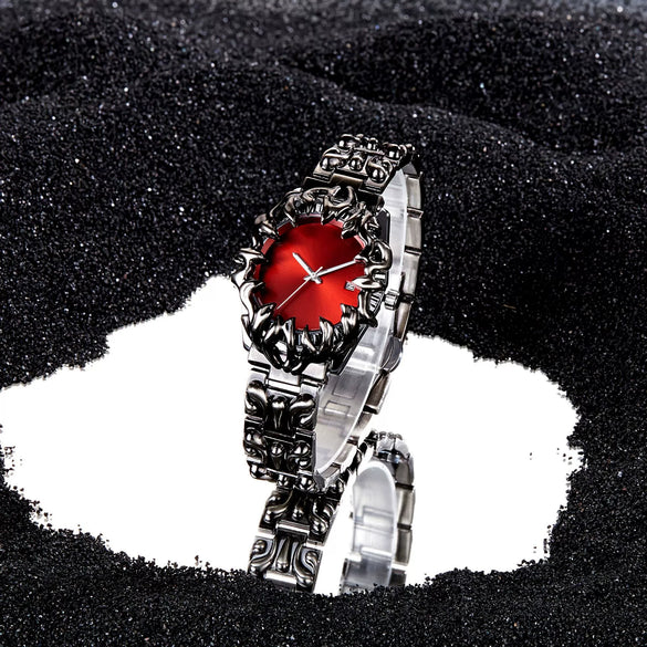 Wholesale Men's Vintage Waterproof Watch Irregular Claw Style Alabaster Alloy Case Mineral Reinforced Glass Mirror Stainless Steel Buckle