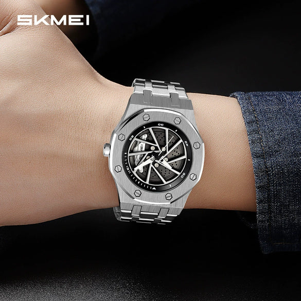 Wholesale Men's Watch Alloy Case Stainless Steel Buckle Round Dial Leisure Style Waterproof Luminous Quartz