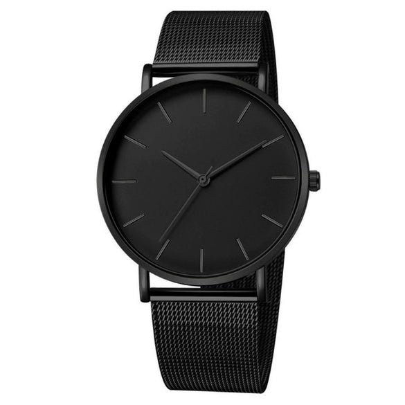 Wholesale Men's Watch Alloy Case Stainless Steel Strap Round Dial Quartz Watch Simple Fashion