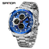 Wholesale Men's Watch Zinc Alloy Round Dial Waterproof Multifunctional Sporty Fashion Light Luxury Style