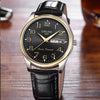 Wholesale Men's Waterproof Fashionable Watch Alloy Case Pu Strap Round Dial