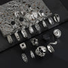 Wholesale Men's Zinc Alloy Geometric Skull Oil Drop Hiphop Niche Ring With Electroplating