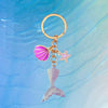 Wholesale Mermaid Fish Tail Keychain Pendant Zinc Alloy Cartoon Style