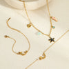 Wholesale Mermaid Stainless Steel Necklace 18K Gold Plated Geometric Design