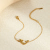 Wholesale Mermaid Stainless Steel Necklace 18K Gold Plated Geometric Design
