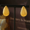 Wholesale Mesh Earrings Copper 18K Gold Plated Drop Shape Geometric Niche Style