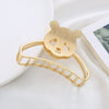 Wholesale Metal Alloy Casual Geometric Style Electroplated Large Shark Clip For Women