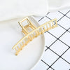 Wholesale Metal Alloy Casual Geometric Style Electroplated Large Shark Clip For Women