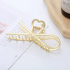 Wholesale Metal Alloy Casual Geometric Style Electroplated Large Shark Clip For Women