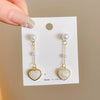 Wholesale Metal Alloy Cat's Eye Earrings With Geometric Pattern Retro Exaggerated Style For Women