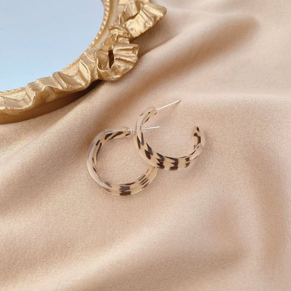 Wholesale Metal Alloy Cat's Eye Earrings With Geometric Pattern Retro Exaggerated Style For Women